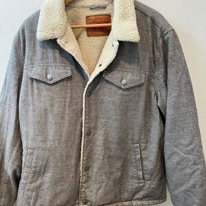 Levi's Men's Gray Sherpa Bomber Jacket